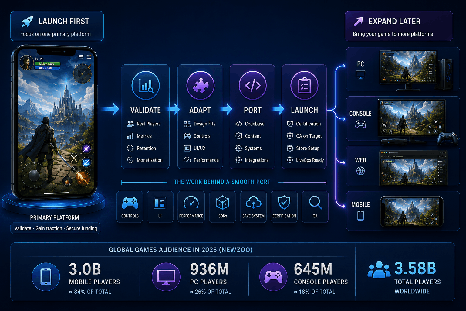 Cross platform game development vs game porting